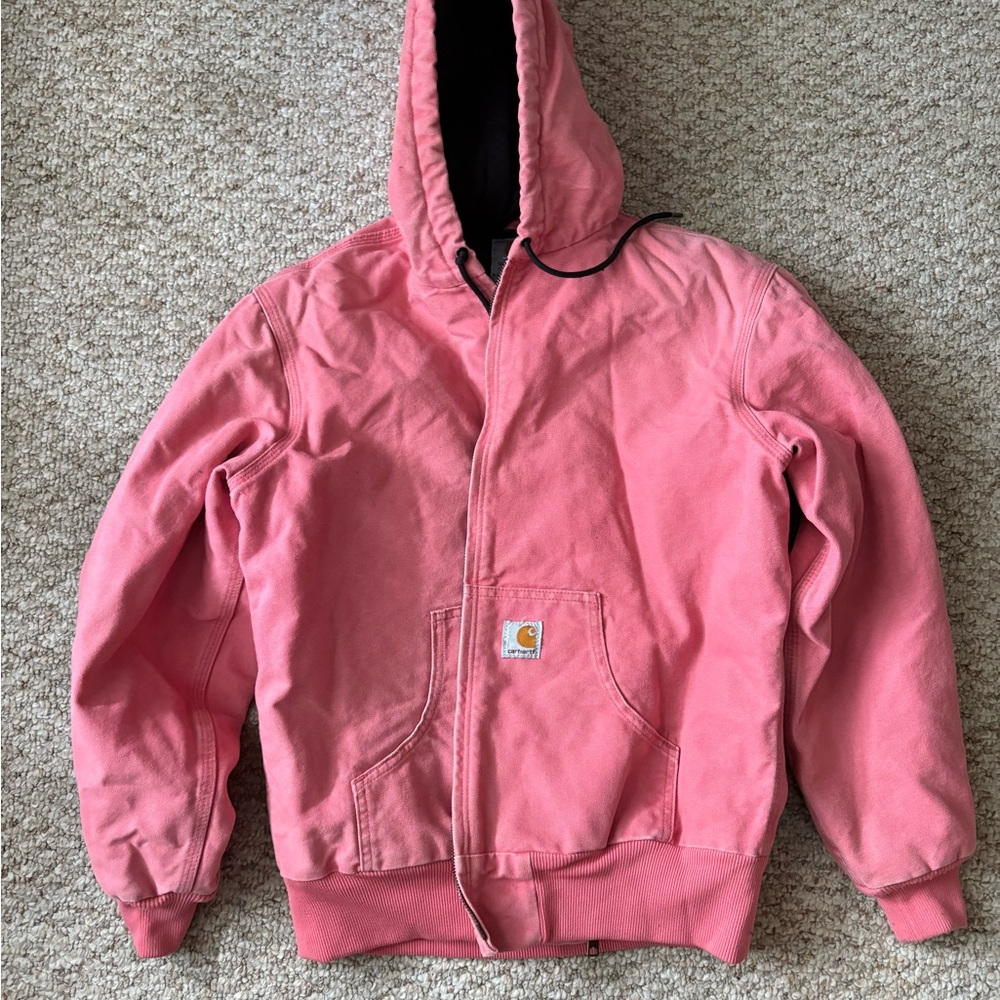 Carhartt Womens Coral Pink Hooded Carhartt Jacket